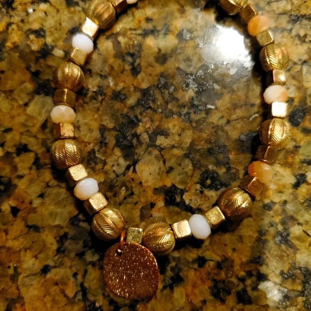 Brown and copper bracelet